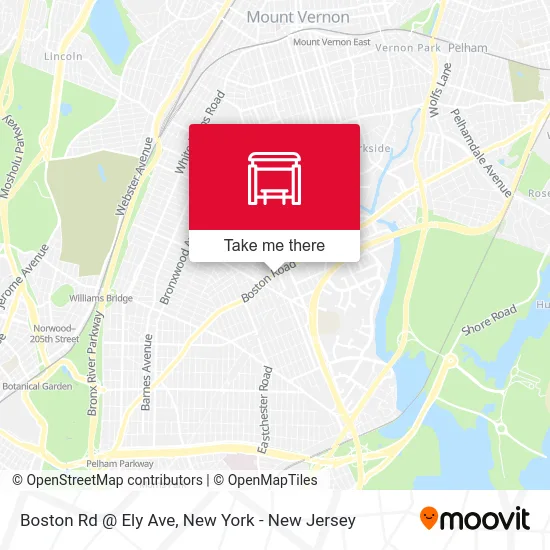 Boston Rd @ Ely Ave map