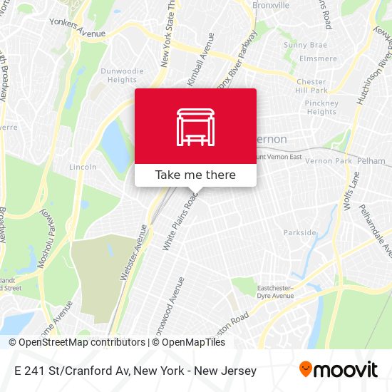 E 241 St/Cranford Av map