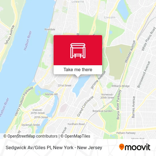 Sedgwick Av/Giles Pl map