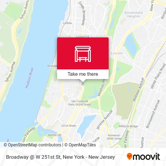 Broadway @ W 251st St map