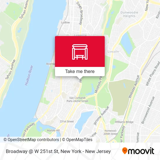 Broadway @ W 251st St map
