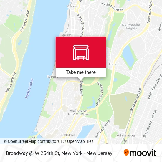 Broadway @ W 254th St map