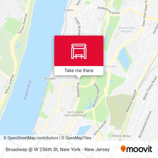 Broadway @ W 256th St map