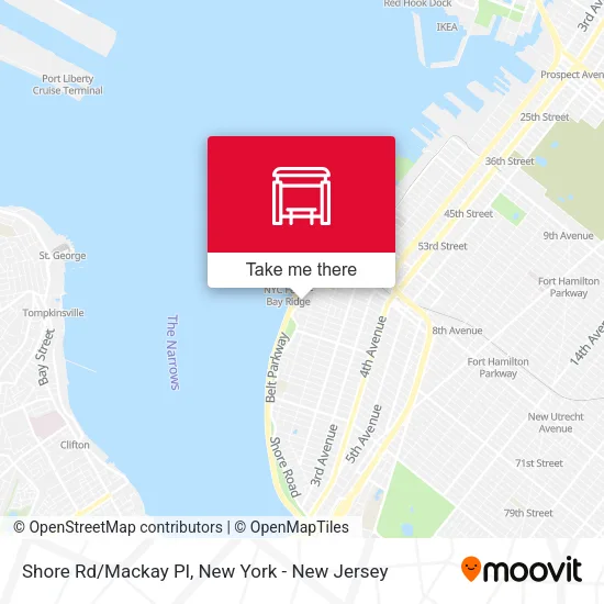 Shore Rd/Mackay Pl map