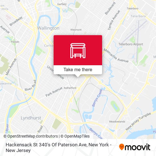 Hackensack St 340's Of Paterson Ave map