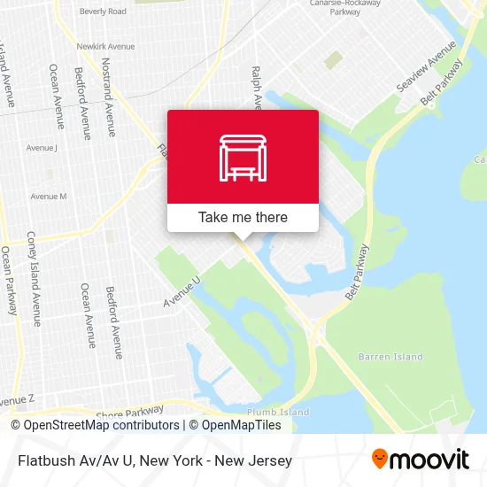 Flatbush Av/Av U map