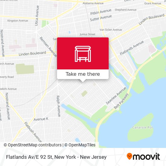 Mapa de Flatlands Av/E 92 St