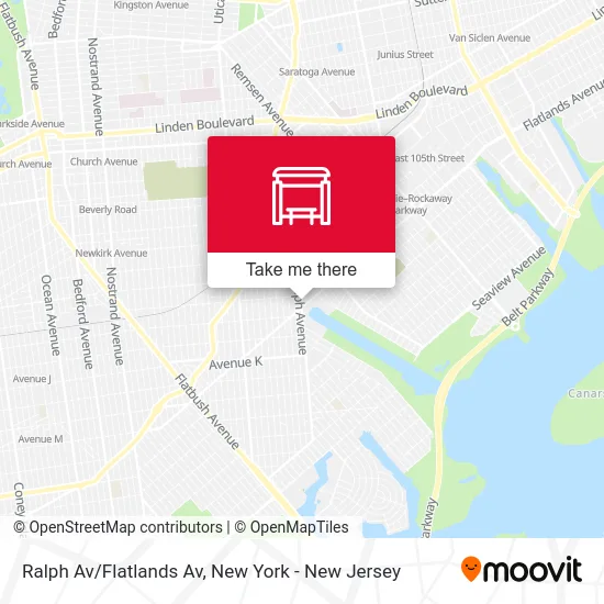 Ralph Av/Flatlands Av map