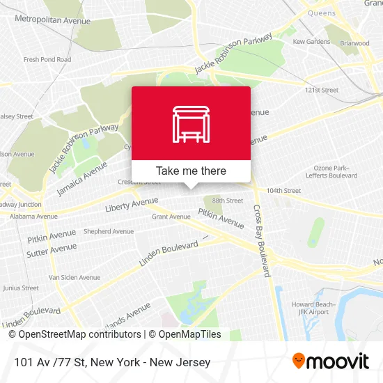 101 Av /77 St map