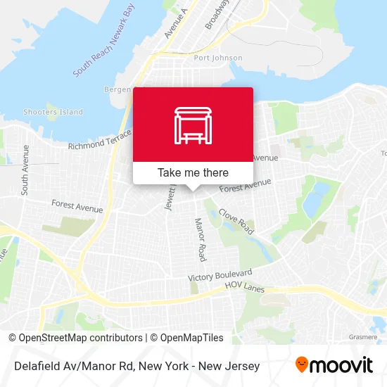 Delafield Av/Manor Rd map