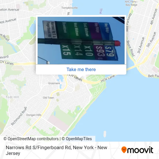 Narrows Rd S/Fingerboard Rd map