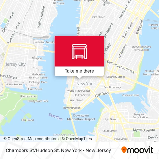 Chambers St/Hudson St map