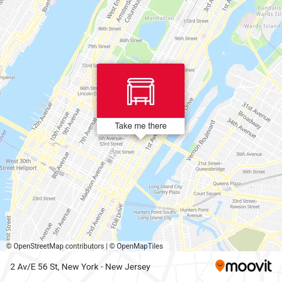 2 Av/E 56 St map