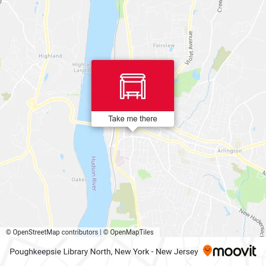 Poughkeepsie Library North map