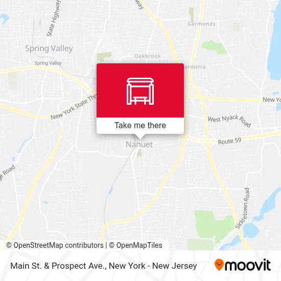 Main St. & Prospect Ave. map