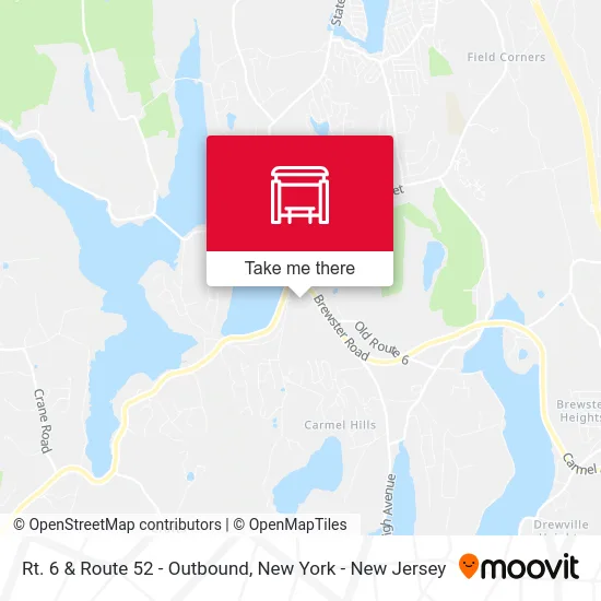 Rt. 6 & Route 52 - Outbound map