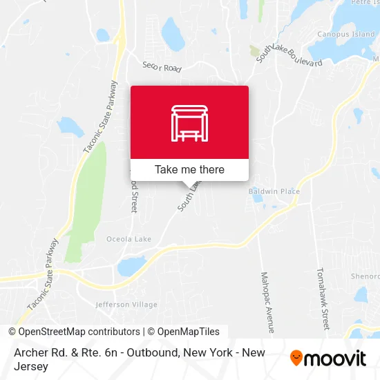 Mapa de Archer Rd. & Rte. 6n - Outbound