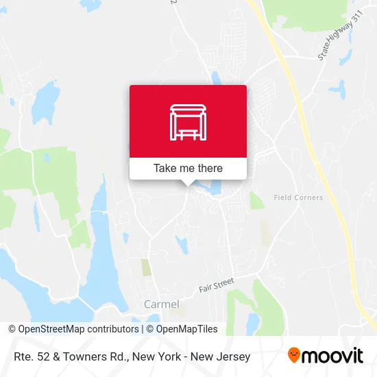 Rte. 52 & Towners Rd. map