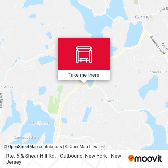 Rte. 6 & Shear Hill Rd. - Outbound map
