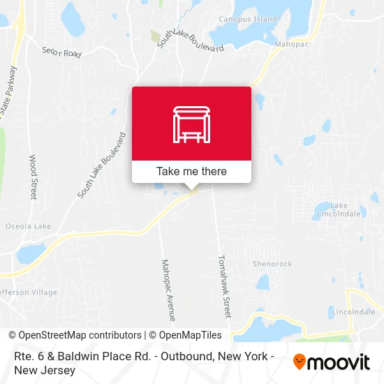 Rte. 6 & Baldwin Place Rd. - Outbound map