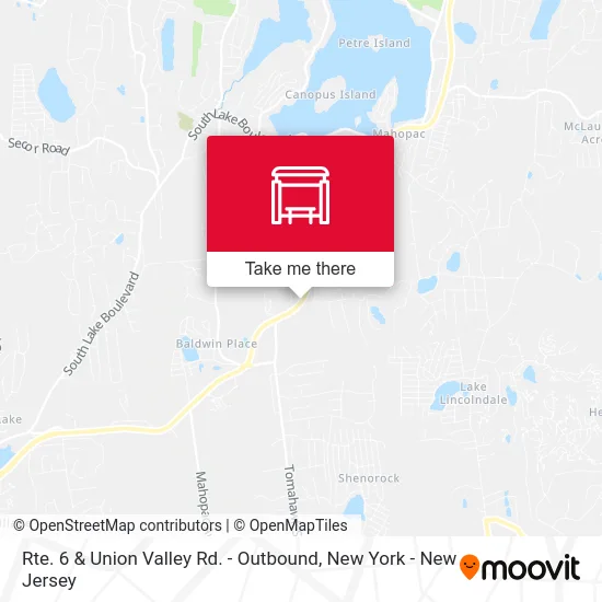 Rte. 6 & Union Valley Rd. - Outbound map