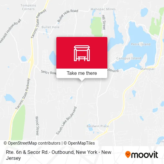 Rte. 6n & Secor Rd.- Outbound map