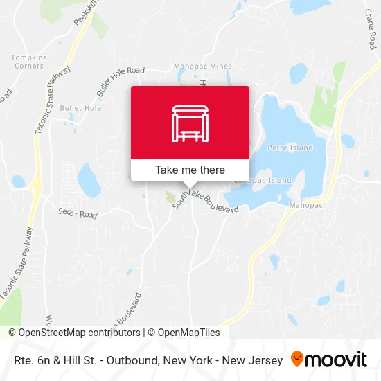 Rte. 6n & Hill St. - Outbound map