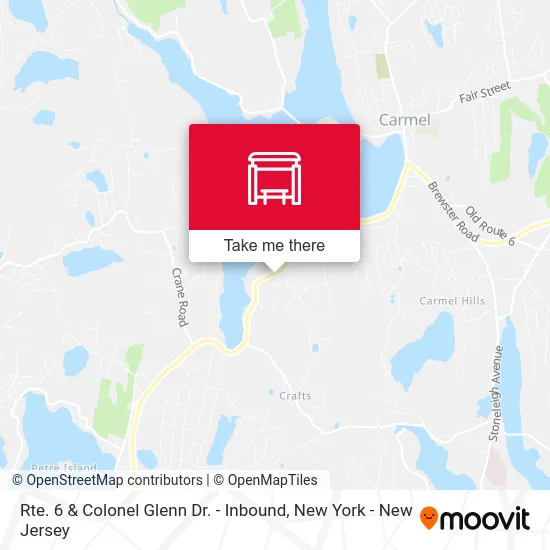 Rte. 6 & Colonel Glenn Dr. - Inbound map