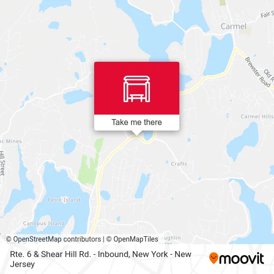 Rte. 6 & Shear Hill Rd. - Inbound map