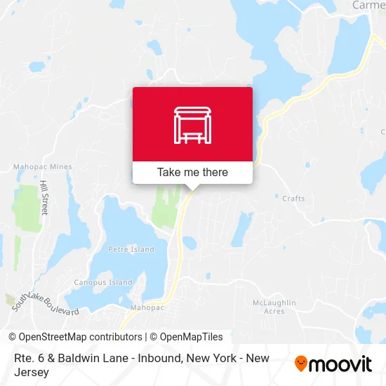 Rte. 6 & Baldwin Lane - Inbound map