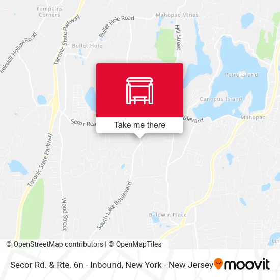 Secor Rd. & Rte. 6n - Inbound map