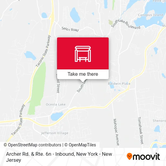 Mapa de Archer Rd. & Rte. 6n - Inbound