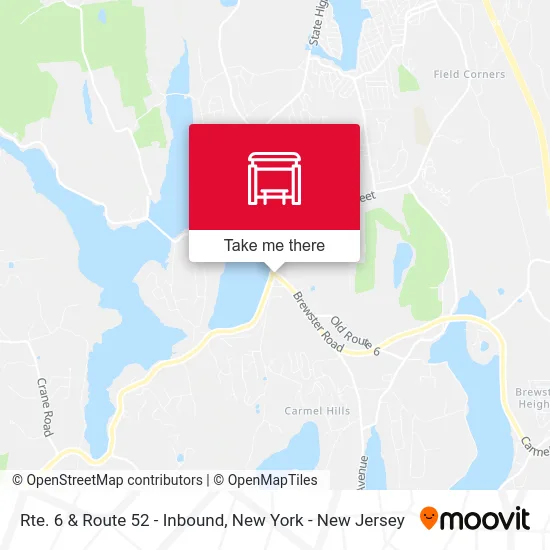 Rte. 6 & Route 52 - Inbound map