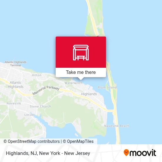 Highlands, NJ map