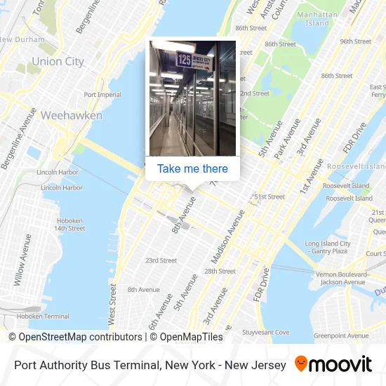 Port Authority Bus Terminal map
