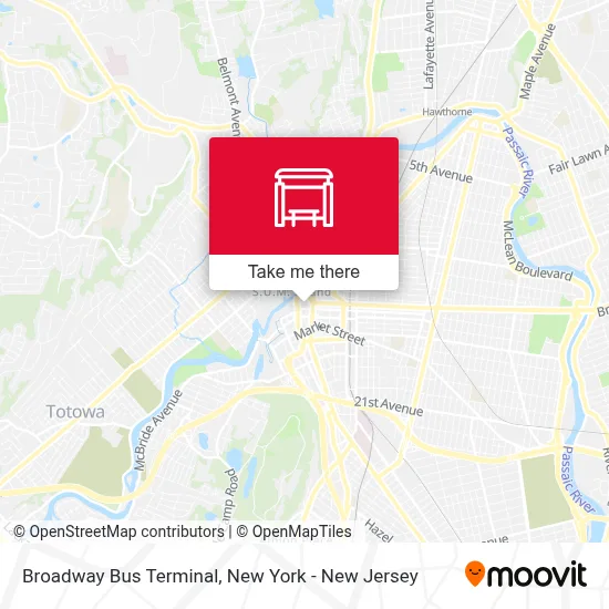 Broadway Bus Terminal map