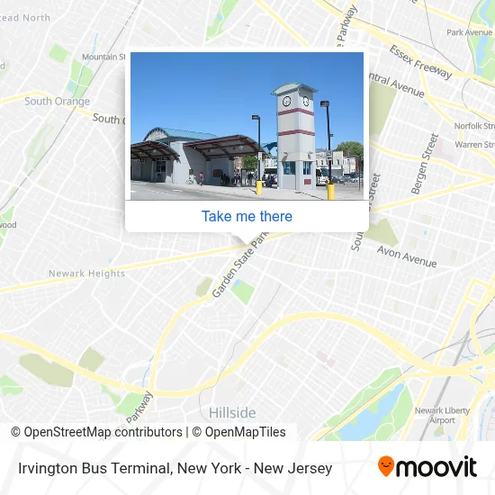 Irvington Bus Terminal map