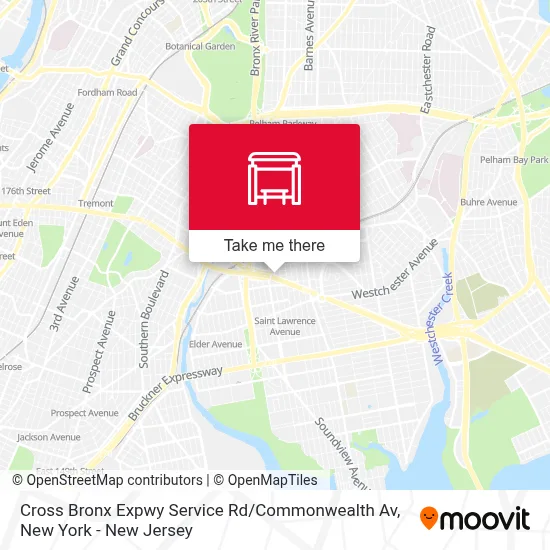 Cross Bronx Expwy Service Rd / Commonwealth Av map