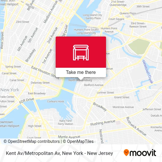Kent Av/Metropolitan Av map