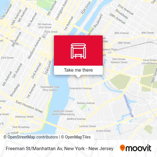 Freeman St/Manhattan Av map