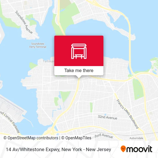 14 Av/Whitestone Expwy map