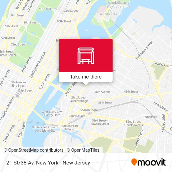 21 St/38 Av map