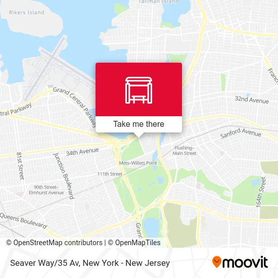 Seaver Way/35 Av map