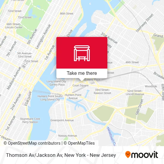 Thomson Av/Jackson Av map