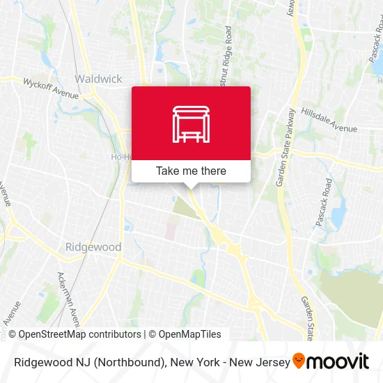 Ridgewood NJ (Northbound) map