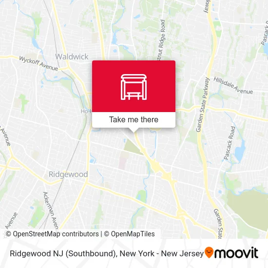 Ridgewood NJ (Southbound) map