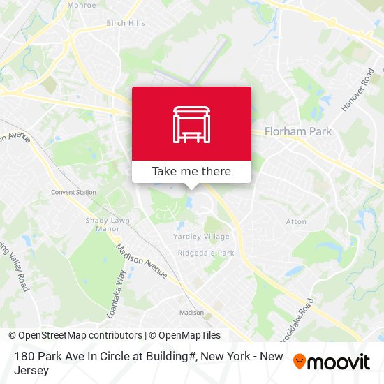 180 Park Ave In Circle at Building# map