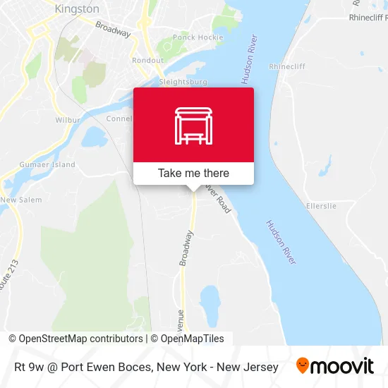 Rt 9w @ Port Ewen Boces map