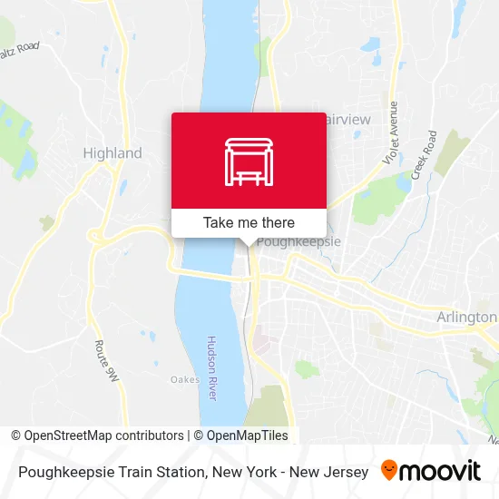 Poughkeepsie Train Station map
