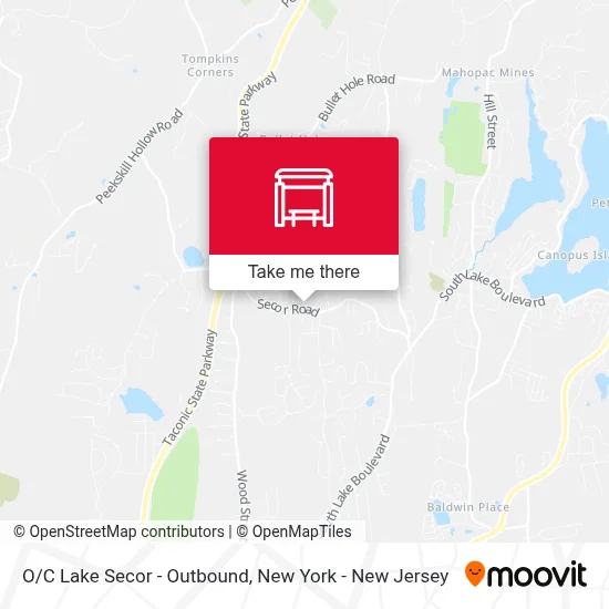 O/C Lake Secor - Outbound map